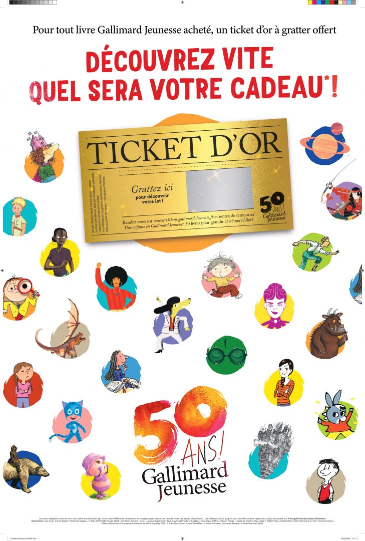 Du 5 au 9 juillet - Gallimard jeunesse a 50 ans !